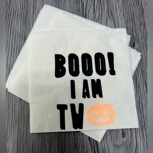 Second birthday Halloween napkin decor